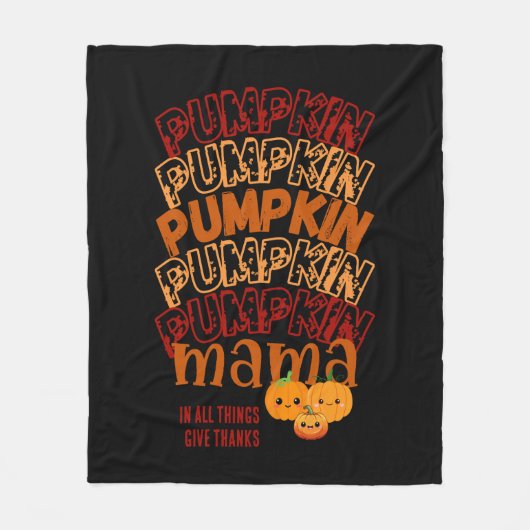 POMPOEN MAMA  THANKSGIVING FLEECE DEKEN (Voorkant)