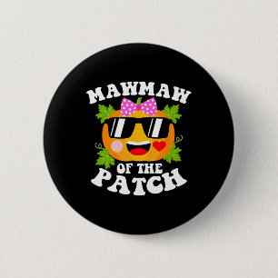 Pompoen mawmaw van de patch grappige halloween fam ronde button 5,7 cm