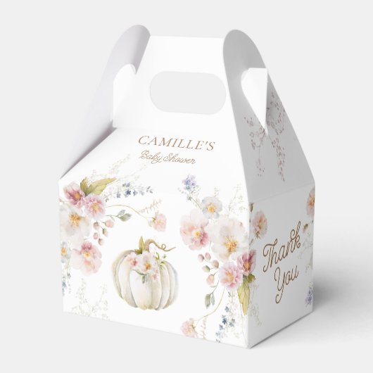 Pompoen Meisje Baby shower Bedankdoosjes (Voorkant Zijde)