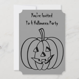 Pompoen met uitgesneden gezicht voor Halloween Par Kaart