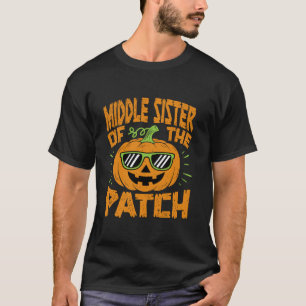 Pompoen Middelste zus van de Patch Family Hallowee T-shirt