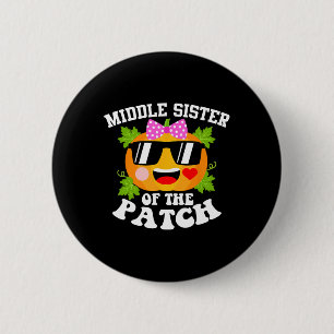 pompoen middelste zus van de patch leuk Halloween Ronde Button 5,7 Cm