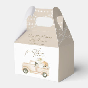 Pompoen minimalistisch modern Herfst Baby shower Bedankdoosjes