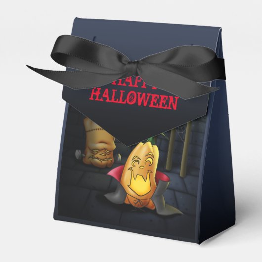 Pompoen Monsters Halloween Favor Box Bedankdoosjes (Voorkant Zijde)