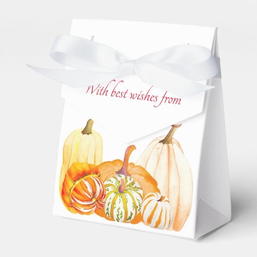 Pompoen Oogst op een Favor Box Bedankdoosjes (Voorkant Zijde)