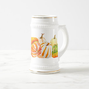Pompoen Oogst op een Stein Bierpul