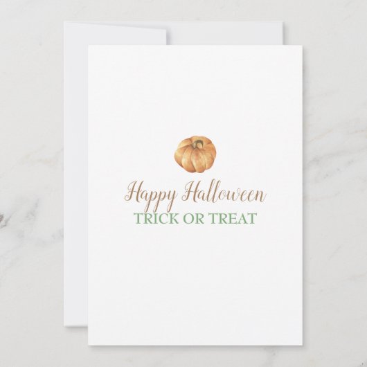 Pompoen, Oogst Uitnodiging (Achterkant)