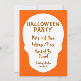 Pompoen Oranje schedel Minimaal Kaart