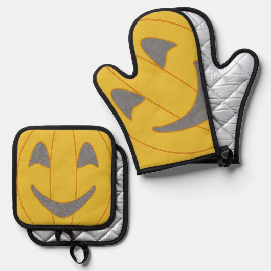 pompoen ovenwant & pannenlap set (Voorkant / Achterkant)