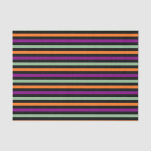 Pompoen, Paarse, groene en zwarte Horiz. Stripes Tissuepapier