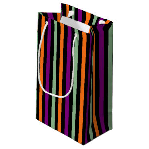 Pompoen, Paarse, groene en zwarte verticale strepe Klein Cadeauzakje