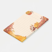 Pompoen Pals & Eekhoorn Krabbels Post-it® Notes (Schuin)