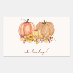 Pompoen Pampas Gras Baby Shower Favor Tag