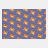 Pompoen Papers Wrapping Paper Flat Sheet Set van 3 (Voorkant 3)