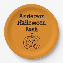 pompoen papieren bordje