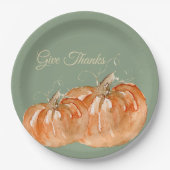pompoen papieren bordje (Voorkant)