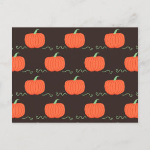 Pompoen Patch Briefkaart (Bruin & Sinaasappel)