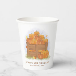 Pompoen Patch Butterfly Fall Bladeren Verjaardag Papieren Bekers