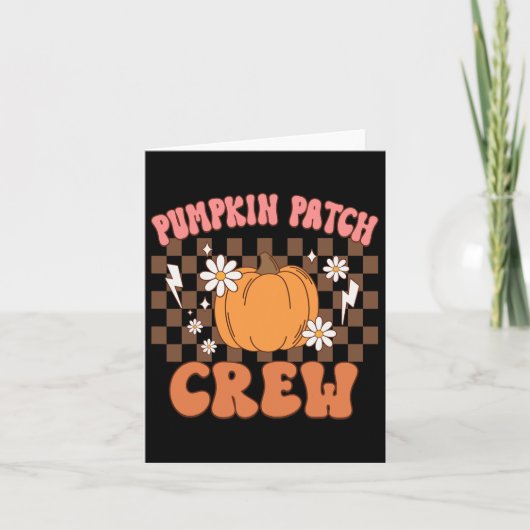 Pompoen Patch Crew Grappige Pompoen Patch Squad Be Kaart (Voorkant)