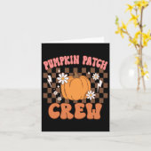 Pompoen Patch Crew Grappige Pompoen Patch Squad Be Kaart (Gele Bloem)