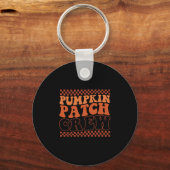 Pompoen Patch Crew Grappige Pompoen Patch Squad Be Sleutelhanger (Voorkant)