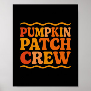 Pompoen Patch Crew Halloween Matchende Familie Ret Poster