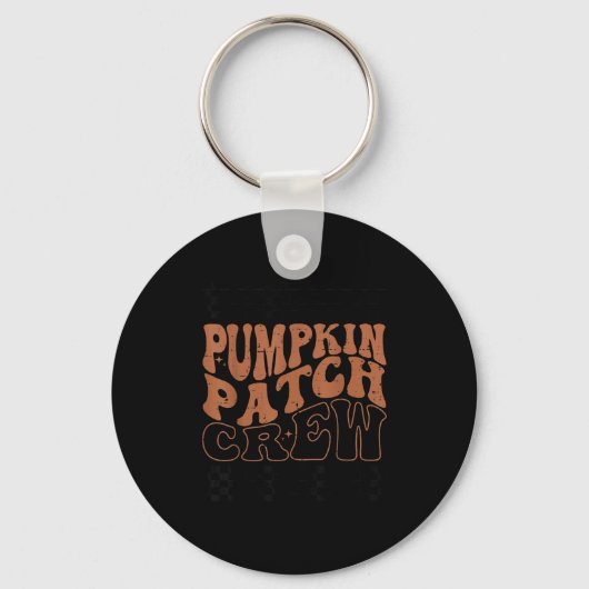 Pompoen Patch Crew Halloween Pompoen Patch Herfst Sleutelhanger (Voorkant)
