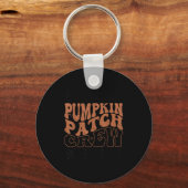 Pompoen Patch Crew Halloween Pompoen Patch Herfst Sleutelhanger (Voorkant)