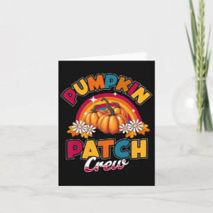 Pompoen Patch Crew Kinder Herfst Herfst Thanksgivi Kaart
