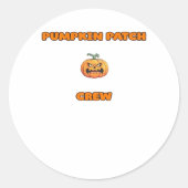 Pompoen Patch Crew Matching Herfst Outfits Classic Ronde Sticker (Voorkant)