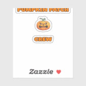 Pompoen Patch Crew Matching Herfst Outfits Classic Sticker (Vel)