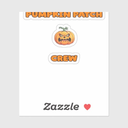 Pompoen Patch Crew Matching Herfst Outfits Classic Sticker (Vel)