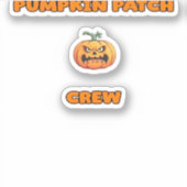 Pompoen Patch Crew Matching Herfst Outfits Classic Sticker (Voorkant)