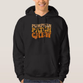 Pompoen Patch Crew Retro Groovy Herfst Herfst Hoodie (Voorkant)