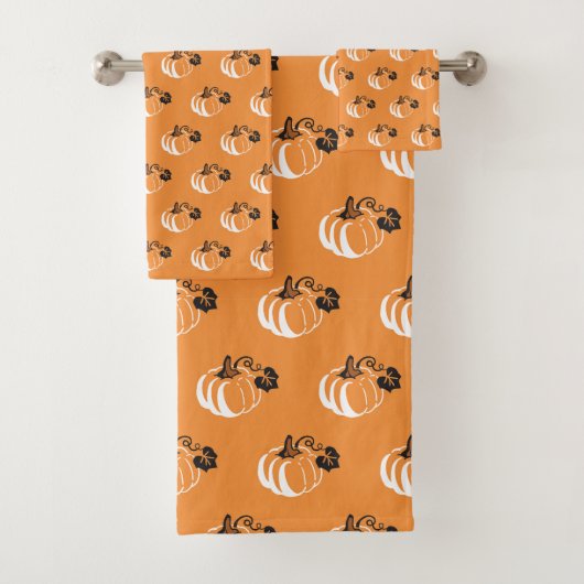 Pompoen Patch Delight: Charmante Pompoen met patro Bad Handdoek (Insitu)