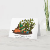 Pompoen Patch Dreamer Thanksgiving kaart (Achterkant)