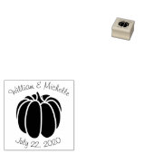 Pompoen Patch Houten Aankondiging Stempel (Gestempeld)