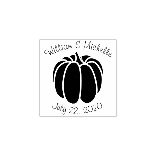 Pompoen Patch Houten Aankondiging Stempel (Afrduk)