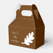 Pompoen Patch in Chocolade Favor Box Bedankdoosjes (Achterkant)