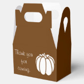 Pompoen Patch in Chocolade Favor Box Bedankdoosjes (Geopend)