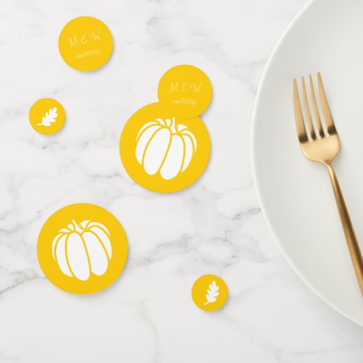 Pompoen Patch in Gele Tafel Confetti (Groep)