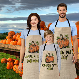 Pompoen Patch Kid Halloween Neppe Jute Schort