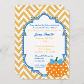 Pompoen Patch Theme Boy Baby shower Uitnodiging (Voorkant / Achterkant)