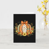 Pompoen Patchwork Bloem Thanksgiving Herfst Kaart (Gele Bloem)