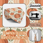 Pompoen Patroon Boho Stijl Stropdas