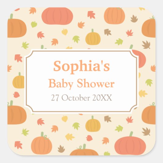 Pompoen Patroon Herfst Herfst Decor Stickers (Voorkant)