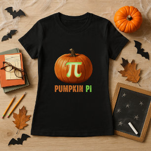Pompoen Pi Wiskunde Halloween Leraar T-shirt