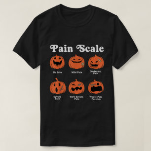 Pompoen Pijn Schaal Verpleegster Halloween T-shirt