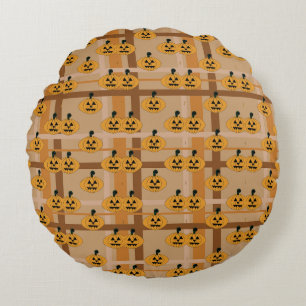 Pompoen Plaid Rond Kussen