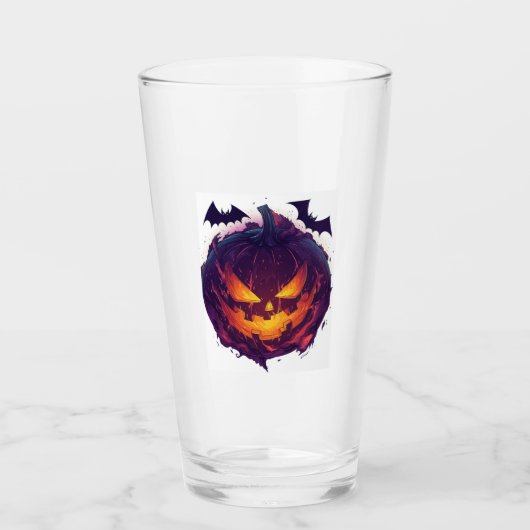 Pompoen Planeet Glas (Voorkant)